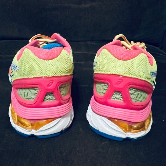Mint Condition Asics GEL NIMBUS 17 Orange Turquoise White Womens 8 US 39.5 EUR - Picture 5 of 12